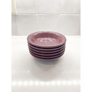 6 Fiesta Ware Heather Maroon Purple Fruit Bowls 5” Discontinued 2006-2008